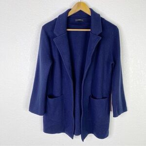 J. Crew Navy Blue Sophie Open Front Blazer Sweater